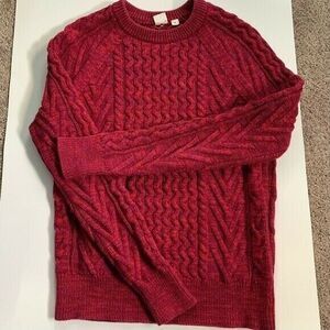GAP Crochet Red Holiday Knit Sweater | Women’s Sz XS